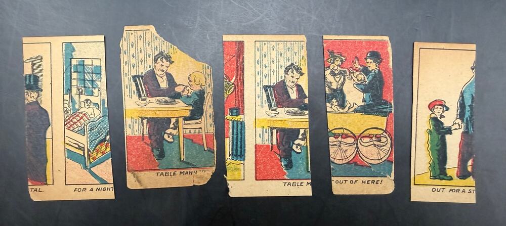 5 - 1920s The Kid Partial Strip Cards Charlie Chaplin, Hollywood Charles Chaplin
